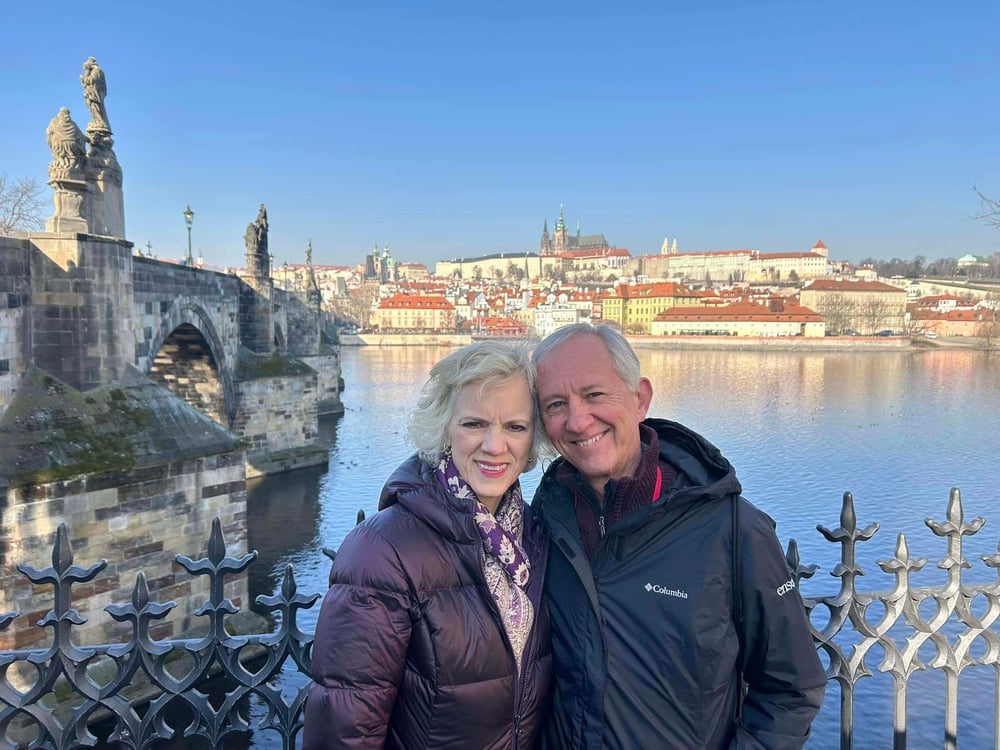 Carol and Doug, Charles Bridge in Prague