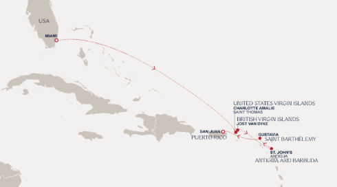 Explora Journeys Caribbean Itinerary Map 